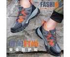 Breathable Safety Shoes Men Women Work Boots Composite Toe Work Shoes Puncture-Proof Work Safety Boots Sneakers Grey