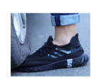 Flying Weaving Low -Top Steel Head Lightweight Soft Abrasion Comfortable Breathable Safety Shoes Work Shoes black