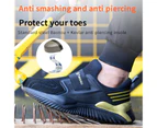 Hot High Quality Black Steel Toe Safety Shoes Breathable Anti-Puncture Work Shoes black