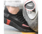 Men'S Women Work Shoes Indestructible Safety Shoes Men Steel Toe Work Boots Anti-Smashing Construction Safety Work Sneakers black