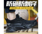 Breathable Comfort Men Indestructible Shoes Steel Toe Safety Shoes Women Safety Shoes Black conventional