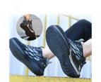 Flying Weaving Anti-Smashing Anti-Puncture Low-Top Insulated Steel Toe Safety Shoes Can Be Used In Electricity Works Blue