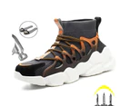 Fashion Casual Lightweight Sneakers Indestructible Steel Toe Boots Men'S Work Sports Safety Shoes black
