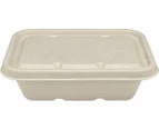 120 x ECO SUGARCANE FOOD CONTAINERS w/ LID 1000mL Catering Takeaway 100% Bagasse Recyclable Microwavable and Freezer Safe BPA Free Takeaway Containers