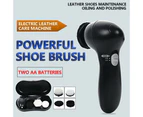 Electric Shoe Polisher Brush Leather Shoes Cleaning Repair Polishing Dust Collector Portable Leather Care Kit - Four Brush Heads