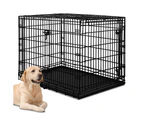 BEASTIE Dog Cage 24 inch Large Pet Crate Kennel Cat Metal Playpen Foldable