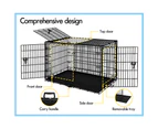 BEASTIE Dog Cage 24 inch Large Pet Crate Kennel Cat Metal Playpen Foldable