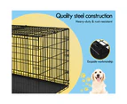 BEASTIE Dog Cage 24 inch Large Pet Crate Kennel Cat Metal Playpen Foldable