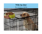 BEASTIE Dog Cage 24 inch Large Pet Crate Kennel Cat Metal Playpen Foldable