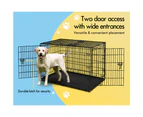 BEASTIE Dog Cage 24 inch Large Pet Crate Kennel Cat Metal Playpen Foldable