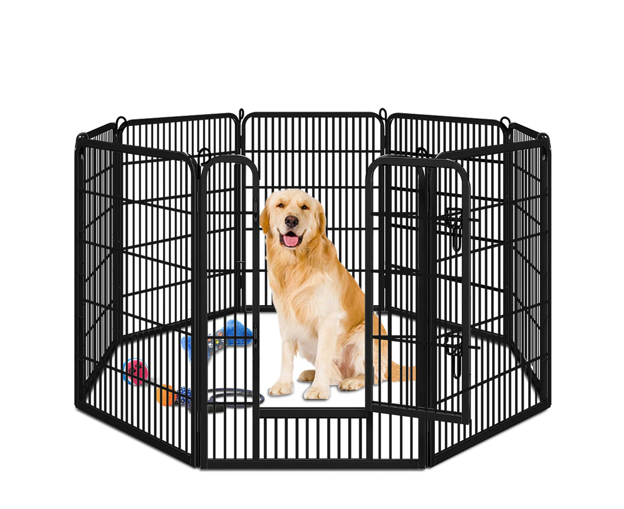 BEASTIE Pet Playpen 40 inch Large 8 Panel Fence Enclosure Dog Metal Exercise Pen