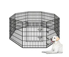 BEASTIE Pet Playpen 30 inch Large 8 Panel Fence Enclosure Dog Metal Exercise Pen