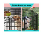 BEASTIE Pet Playpen 30 inch Large 8 Panel Fence Enclosure Dog Metal Exercise Pen