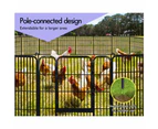 BEASTIE Pet Playpen 24 inch Large 8 Panel Fence Enclosure Dog Metal Exercise Pen