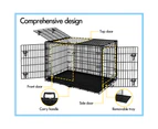 BEASTIE Dog Cage 30 inch Large Pet Crate Kennel Cat Metal Playpen Foldable