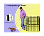 BEASTIE Pet Playpen 24 inch Large 8 Panel Fence Enclosure Dog Metal Exercise Pen