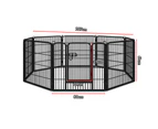 BEASTIE Pet Playpen 24 inch Large 8 Panel Fence Enclosure Dog Metal Exercise Pen