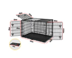 BEASTIE Dog Cage 30 inch Large Pet Crate Kennel Cat Metal Playpen Foldable