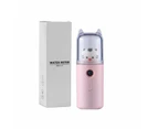 Cute Cat Mini Portable Hand-held Rehydrator Humidifier Face Sprayer USB Charging Water Replenishment Instrument 30ml - Cat white