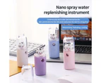 Cute Cat Mini Portable Hand-held Rehydrator Humidifier Face Sprayer USB Charging Water Replenishment Instrument 30ml - Cat pink
