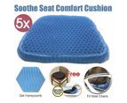 5x Gel Honeycomb Comfort Cushion Flex Back Support Spine Protector Pain Relief