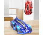 Wall Driving Car LED Car Light 360 Degree Omnidirectional Rotation Climbing Car Racing Toy for Kids Adults Children - Blue
