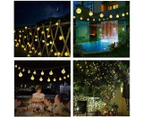 50 Led 24Ft 8 Modes Waterproof String Lights Outdoor Fairy Lights Globe Crystal Balls Decorative Lighting For Garden Party Wedding Christmas Decoration