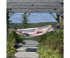 Double Hammock with Spreader Bar 100% Cotton - Tropical