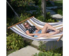 Double Hammock with Spreader Bar 100% Cotton - Tropical