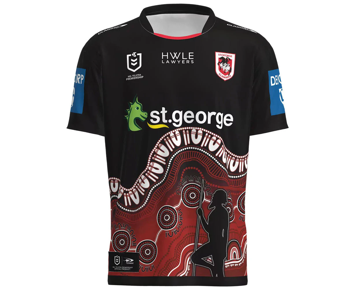 St George ILL Dragons NRL Classic Indigenous Jersey Sizes S-7XL! T3