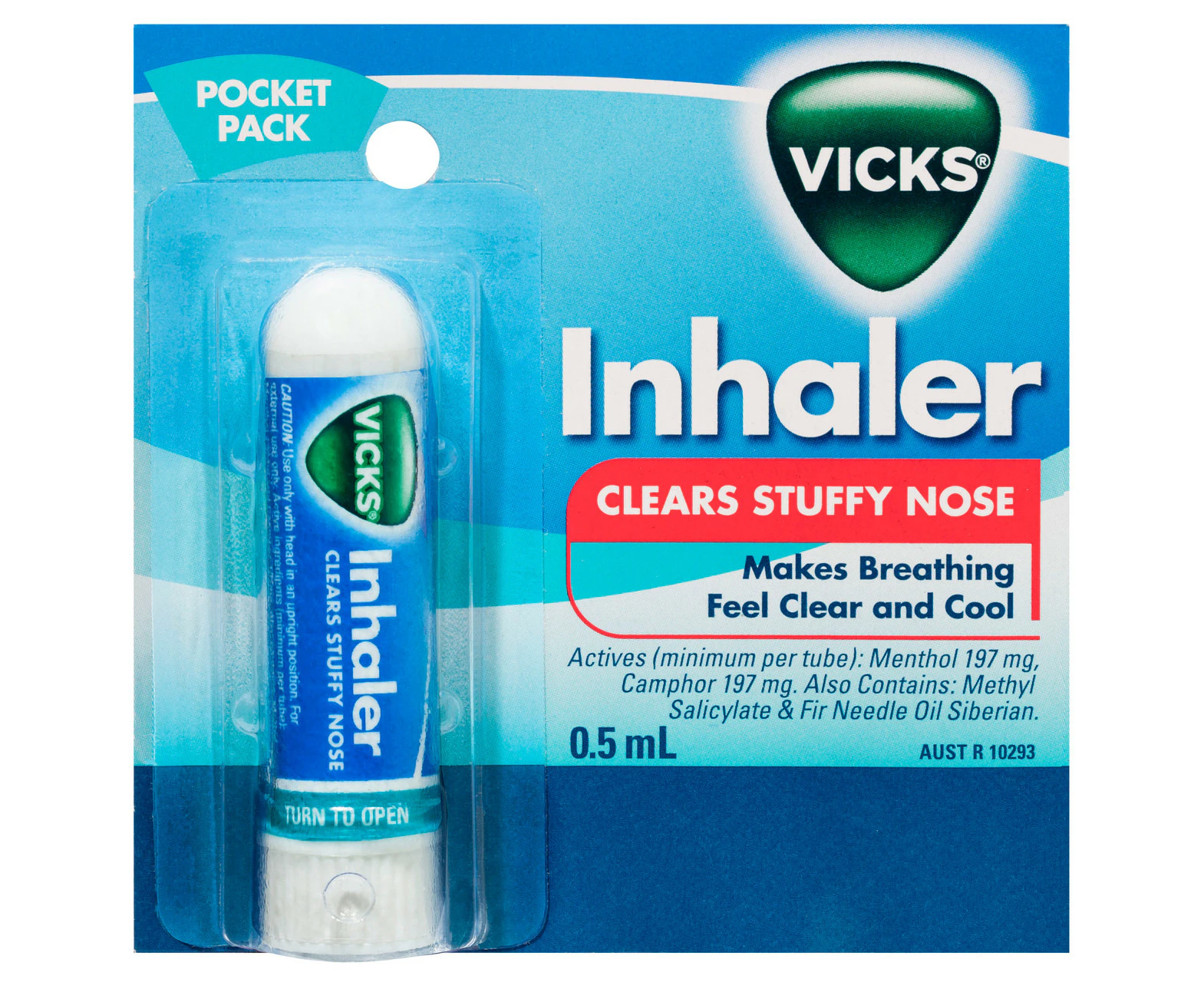 Vicks Nasal Decongestant Inhaler 0.5mL