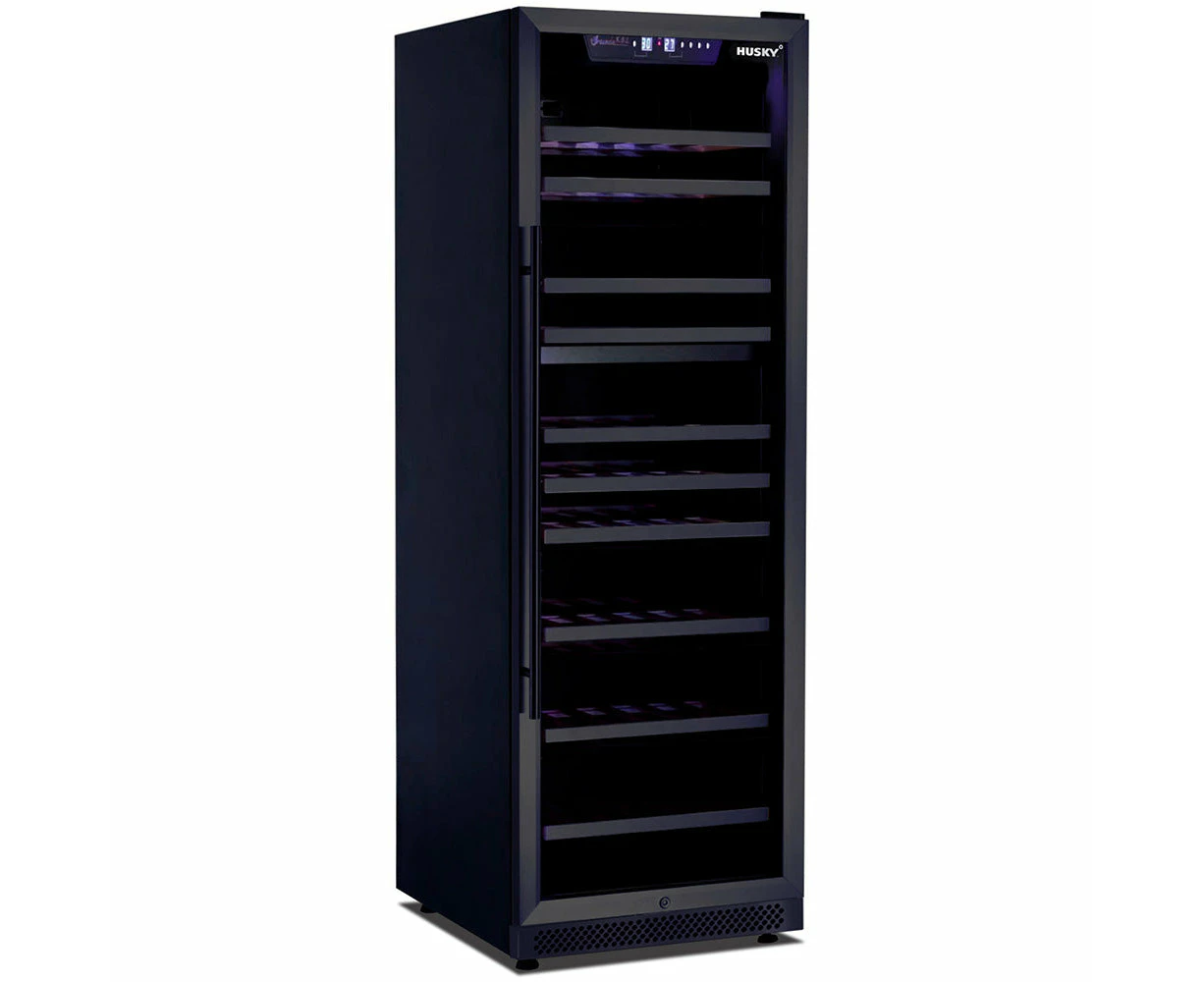 Husky Riserva 450L Dual Zone Freestanding Wine Fridge in Matt Black (HUSWS168DMBZY)