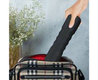 Portable Travel Makeup Brush Holder Silicone Makeup Brush Case Bag - Black