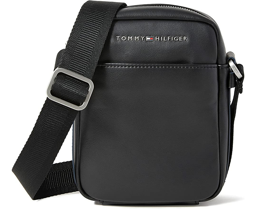 Tommy Hilfiger Men's Bag City Mini Reporter Cross Body Bag, Black ...