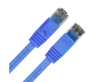 6PK Cruxtec RJ45 Internet LAN 2m Flat CAT6 UTP Gigabit Speed Ethernet Cable Blue