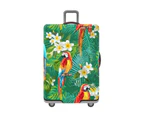 Elastic Travel Suitcase Protector Cover -Jungle parrot