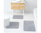 Memory Foam Bath Rug Non Slip Absorbent Soft Velvet Bathroom Mat, Bath Room Mats for Shower Floor Tub-dark grey