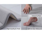 Memory Foam Bath Rug Non Slip Absorbent Soft Velvet Bathroom Mat, Bath Room Mats for Shower Floor Tub-Beige