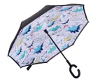 All4Ella Kids' Inside Out Umbrella - Dinosaur/Black