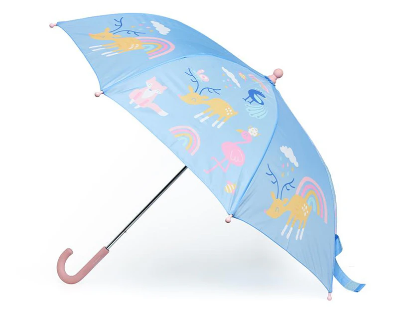 Penny Scallan Design Kids' Rainbow Days Umbrella - Pale Blue/Multi