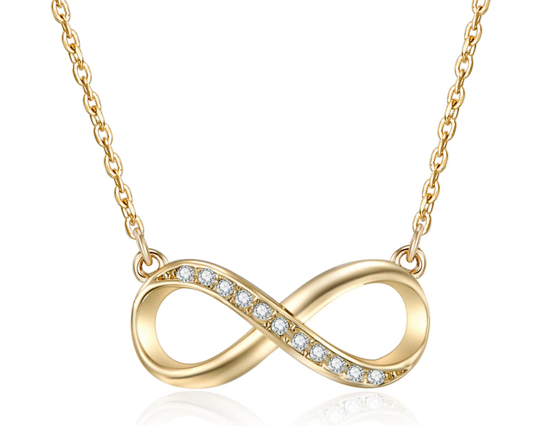 Mestige Infinitely Yours Necklace w/ Swarovski® Crystals - Gold
