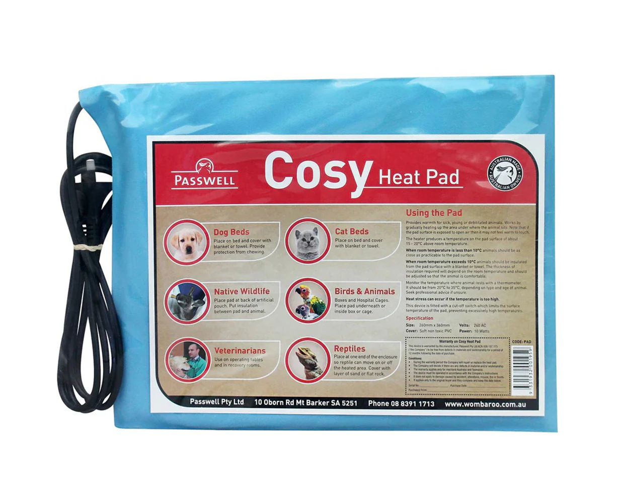 Passwell Cosy Heat Mat Low Voltage Heat Pad for Pets - 26cm x 36cm