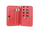 Pierre Cardin Ladies Clutch Leather Wallet Purse Cross Body Bag RFID Protected - Red