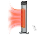 ADVWIN Portable Heater, 1500W Electric Outdoor Patio Heating, Carbon Fibre Infrared Heater with Timer and Tip-over Protection