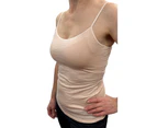 MERINO SKINS Womens Camisole Wool Thermal Underwear Top Cami Baselayer - Skin