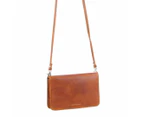 Pierre Cardin Ladies Womens Clutch Leather Wallet Purse RFID Protected - Cognac