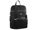 Pierre Cardin Nylon RFID Anti Theft Slash Proof Backpack - Black