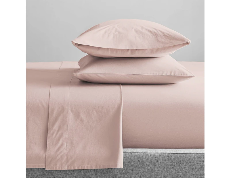 Renee Taylor Queen Sheet/Pillowcase Set 300TC Organic Cotton Bedding Sepia Rose