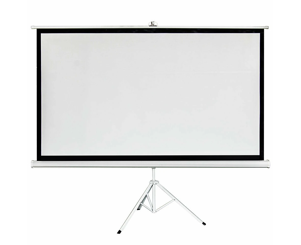 One Products Pull-Up 84" Projector Screen With Height-Adjustable Tripod Base (OPTRIP84)