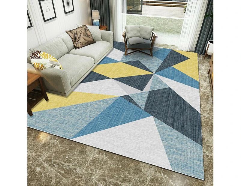 Mordern Abstract Rugs and Carpet Crystal Velvet Non-Slip Area Rug for Living Room Bedroom Carpets-YRJ-036
